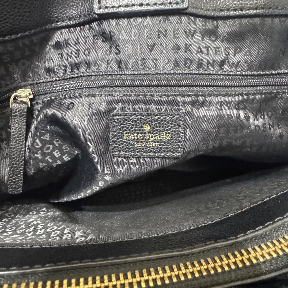 Kate Spade Wellesley Elena Shoulder Satchel Bag Women Black Leather